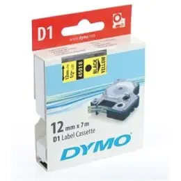 Schriftband-Kassette Dymo S0720580 45018 D1 12mm x 7m, schwarz auf gelb
