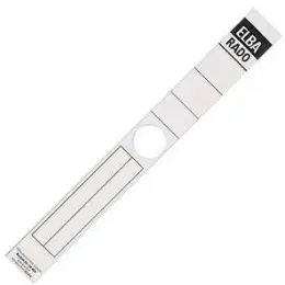 Ordner-Rückenschild Etiketten Elba 100420959 04404 Rado Hängeordner/extra schmal, selbstklebend, mit Aufdruck, weiß, Pack 10 Stk