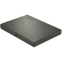 Dokumentenmappe Elba 400000994 31413 A4, Hartpappe, schwarz, Druckknopfverschluss, Füllstärke: 30mm (ca. 280 Blatt), 240x35x315mm