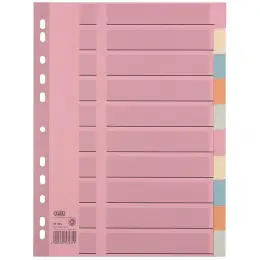 Blanko-Register Oxford 400011409 57431 A4, Tauenpapier, farbig, blanko, 10-teilig, Pack 25 Stk