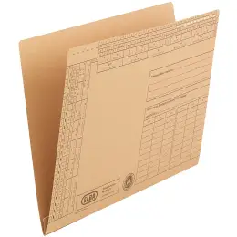 Einstellhefter Elba 100552000 80431 A4, Natronkarton 230g, kaufmännische Heftung + Amtsheftung, naturbraun