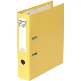 Ordner Elba 100022627 10497GB Rado Plast A4, 80mm, Pappe/PVC-Folie, Wechselfenster, gelb