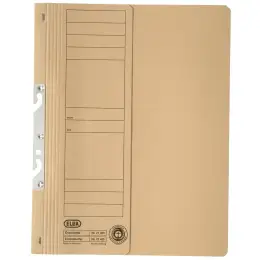 Einhakhefter Elba 100551891 22451CH A4, Manilakarton 250g, kaufmännische Heftung, chamois, Pack 50 Stk