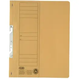Einhakhefter Elba 100551892 22451GB A4, Manilakarton 250g, kaufmännische Heftung, gelb, Pack 50 Stk