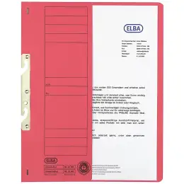 Einhakhefter Elba 100551896 22451RO A4, Manilakarton 250g, kaufmännische Heftung, rot