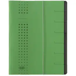 Ordnungsmappe Elba 400002025 42495GN Chic A4, 7-Fächer, Karton-Einband, grün