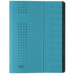 Ordnungsmappe Elba 400001035 42496BL Chic A4, 12-Fächer, Karton-Einband, blau