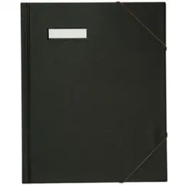 Umlaufmappe Elba 100420824 63430SW A4, Karton/PVC-Folie, Eckspannergummi, schwarz