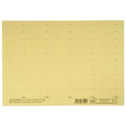 Beschriftungsschild Elba 100555643 83582GB 58x18mm, 4-zeilig, Karton 160g, gelb, Pack 10 x Bogen je 50 Stk