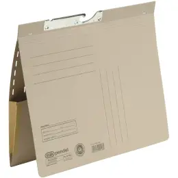 Pendelhefter Elba 100570025 90463GR A4, Karton 320g, kaufmännische Heftung, mit Tasche, grau