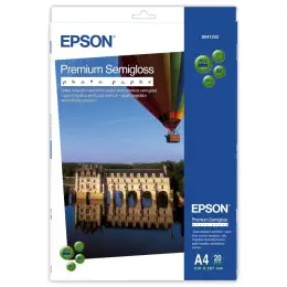 Fotopapier Epson C13S041332 A4 251g Premium-Semigloss, Pack 20 Blatt
