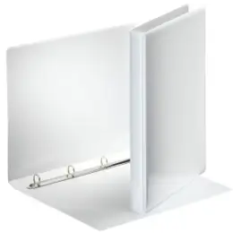 Panorama Ringbuch Esselte 49700 A4, 4 Ringe Ø 16 mm, Pappe/PP-Folie, 2 Außentaschen, Reißmechanik, weiß, Pack 10 Stk