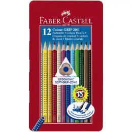 Buntstift Faber-Castell 112413 Colour Grip 12er-Metalletui