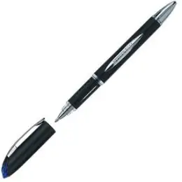 Tintenroller Uni-Ball Jetstream SX-210 145451 0,5mm, Metallspitze, Wechselmine, mit Kappe, blau, Pack 12 Stk