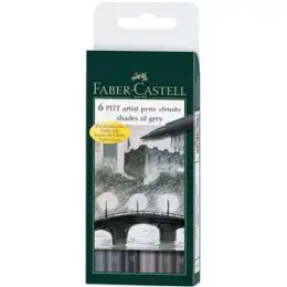 Zeichentuschestift Faber-Castell 167104 Pitt artist pen brush 6er-Etui, Pack 5 Stk
