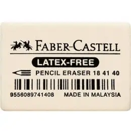 Radierer Faber-Castell 184140 Kautschuk, latexfrei, naturweiß