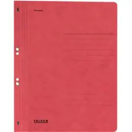 Ösenhefter Falken 80000557 A4, 1/1-VD, Manilakarton 250g, kaufmännische Heftung + Amtsheftung, rot