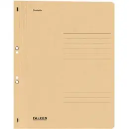 Ösenhefter Falken 80000565 A4, 1/1-VD, Manilakarton 250g, kaufmännische Heftung + Amtsheftung, chamois