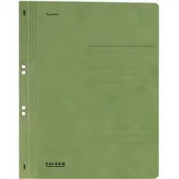 Ösenhefter Falken 80003890 A4, 1/1-VD, Manilakarton 250g, kaufmännische Heftung + Amtsheftung, grün