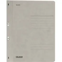 Ösenhefter Falken 80003916 A4, 1/1-VD, Manilakarton 250g, kaufmännische Heftung + Amtsheftung, grau