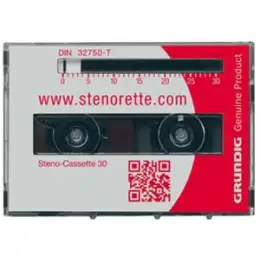 Diktatkassette Grundig GGO5610 Steno-Cassette 30 30 Minuten, Type 670 DIN 32750T, Pack 5 Kassetten