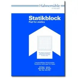 Statikblock Hahnemühle 10644122 A4/R, weiß, 60g, 50 Blatt