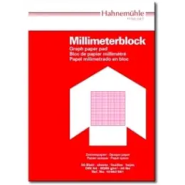 Millimeterblock Hahnemühle 10662561 FineArt A4, 50 Blatt, 80g, rot