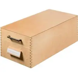Karteikasten HAN 1006 A6-quer, Holz, inkl. 1 Metallstützplatte, Fassungsvermögen: 1500 Karten