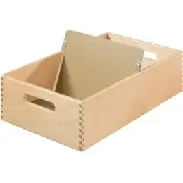 Karteitrog HAN 1005-0 A5-quer, Holz, inkl. 1 Metallstützplatte, Fassungsvermögen: 1500 Karten