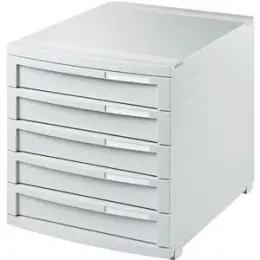 Schubladenbox HAN 1505-11 Contur lichtgrau/lichtgrau 5-Schübe geschlossene Schubladen