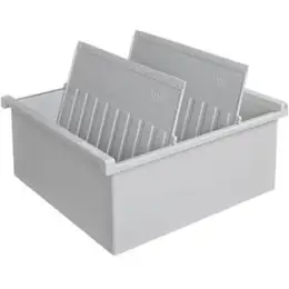 Karteitrog HAN 954-0-11 A4-quer, grau, inkl. 2 Stützplatten
