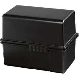 Karteibox HAN 978-13 A8-quer, schwarz, mit A-Z Register und 100 Karten, Pack 6 Stk