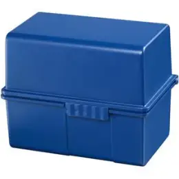 Karteibox HAN 978-14 A8-quer, blau, mit A-Z Register und 100 Karten, Pack 6 Stk