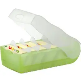 Karteibox HAN 998-603 Croco A8-quer, grün-transluzent, inkl. 5 Stützen und 100 Karten