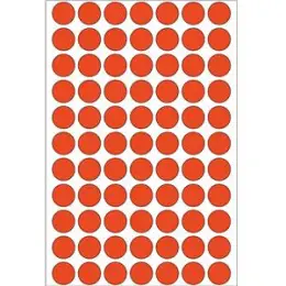 Markierungspunkte Herma 2232 Ø 13mm rund, Papier, selbstklebend, rot, Pack 2464 Stk/32 Blatt