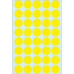 Markierungspunkte Herma 2251 Ø 19mm rund, Papier, selbstklebend, gelb, Pack 1280 Stk/32 Blatt
