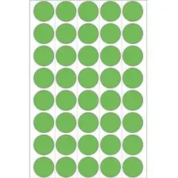 Markierungspunkte Herma 2255 Ø 19mm rund, Papier, selbstklebend, grün, Pack 1280 Stk/32 Blatt