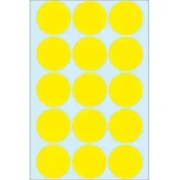 Markierungspunkte Herma 2271 Ø 32mm rund, Papier, selbstklebend, gelb, Pack 480 Stk/32 Blatt