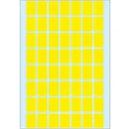 Haftetiketten Herma 2341 12 x 18 mm, selbstklebend, gelb, Handbeschriftung, Pack 1792 Stk/32 Blatt