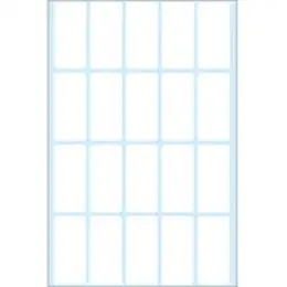 Haftetiketten Herma 2400 19 x 40 mm, selbstklebend, weiß, Handbeschriftung, Pack 640 Stk/32 Blatt