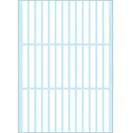 Haftetiketten Herma 2530 6 x 50 mm, selbstklebend, weiß, Handbeschriftung, Pack 1248 Stk/32 Blatt