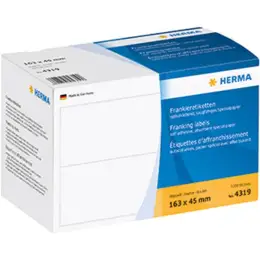 Frankieretiketten Herma 4319 163 x 45 mm weiß doppelt, Pack 1000 Stk