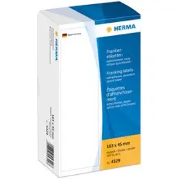Frankieretiketten Herma 4329 163 x 45 mm weiß doppelt, Pack 500 Stk