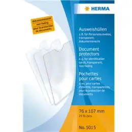 Ausweishüllen Herma 5015 76x107mm, für Personalausweis, Pack 25 Stk