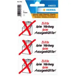 Keine-Werbung-Etiketten Herma 5742 Anzeigenblatt wetterfest, Pack 10 x 3 Stk