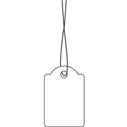 Hängeetiketten Herma 6925 25 x 38 mm, weiß, weißer Faden, Pack 1000 Stk