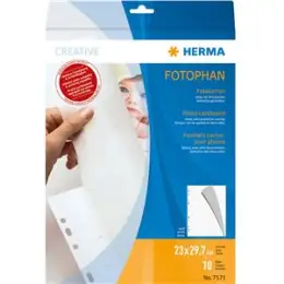 Fotokarton Herma 7571 Fotophan 230x297mm weiß, Pack 10 Bogen