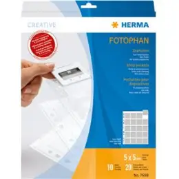 Diahülle Herma 7698 A4 5x5cm klar/matt, mit Sicherungslasche, Pack 10 Stk