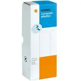 Computeretiketten Herma 8207 68,58 x 35,7 mm 1-bahnig, weiß, endlos, selbstklebend, Pack 4000 Stk