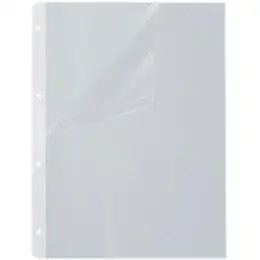 Prospekthüllen Hetzel 220204 A4, oben und Lochrand offen, transparent, Pack 100 Stk